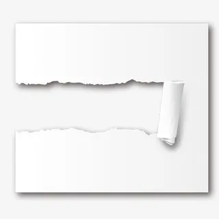 破裂的白纸免抠