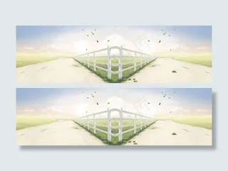 淘宝女装唯美清新背景banner