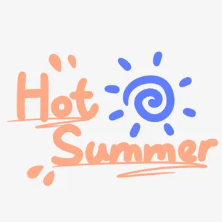 卡通夏天SUMMER装饰图案免抠