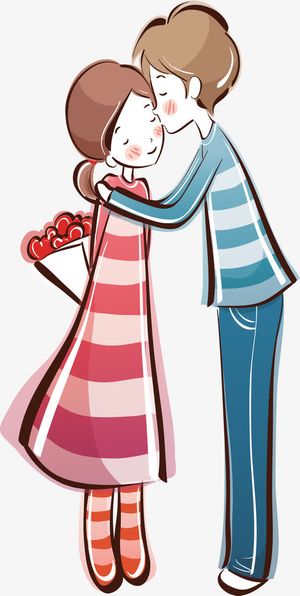 情人节七夕卡通人物免抠