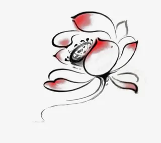 一颗水墨荷图片素材免抠