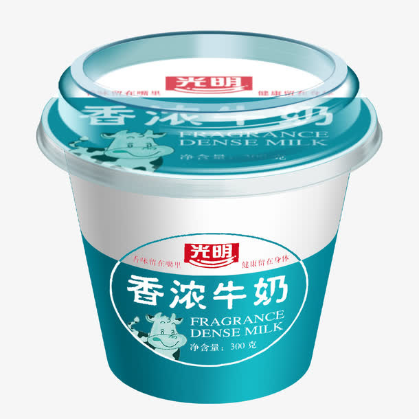 浅蓝色老酸奶免抠