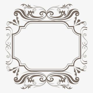 欧式花纹装饰多边形边框免抠
