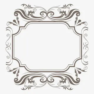 欧式花纹装饰多边形边框免抠
