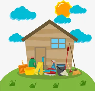 春暖花开大扫除免抠