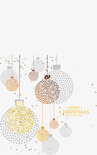 波点圣诞球挂饰免抠