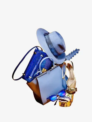 蓝色购物商品免抠