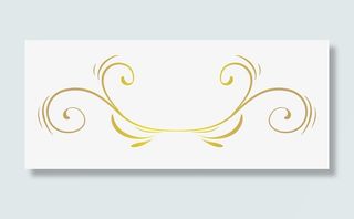 手绘金色装饰线边框免抠