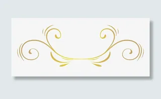 手绘金色装饰线边框免抠