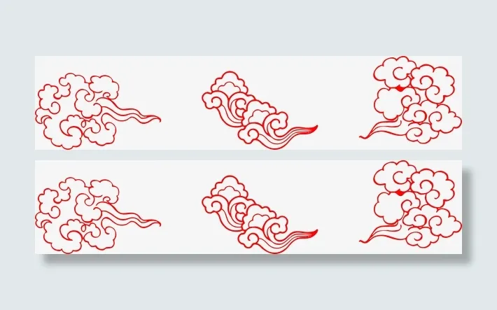 中国风云纹图案2免抠
