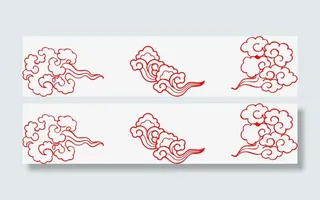 中国风云纹图案2免抠