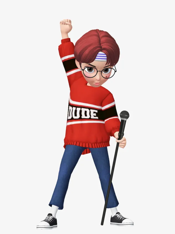 素材 矢量 PNG 通用 男生 唱歌免抠