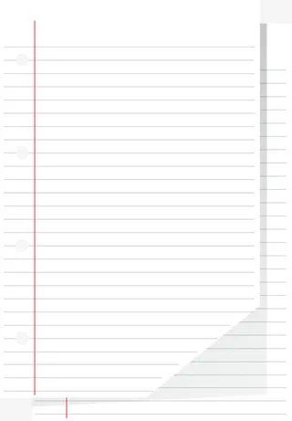 简洁线条信纸左右翻页免抠