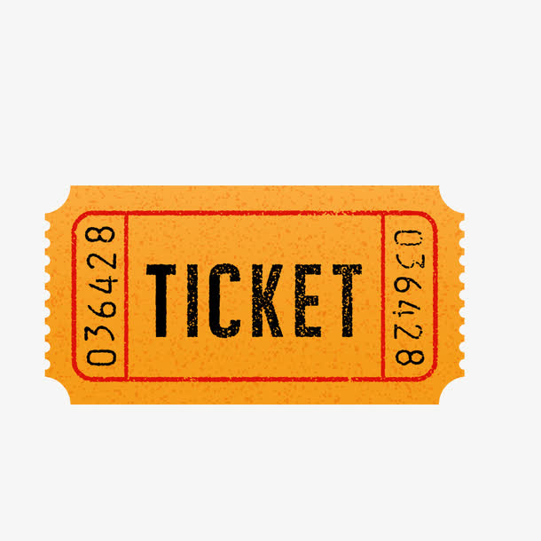 矢量复古门票订票免抠