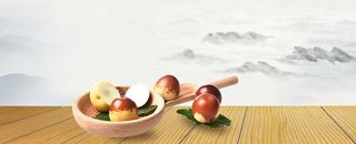 古风美食冬枣脆枣背景高清