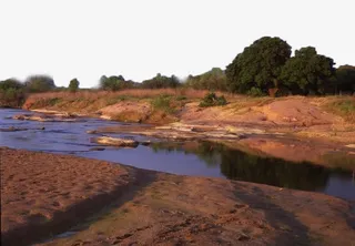 小山坡旁的河流免抠