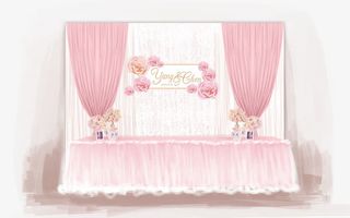 粉色浪漫婚礼免抠