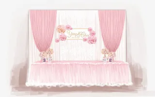 粉色浪漫婚礼免抠