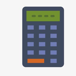 蓝色计算器免抠