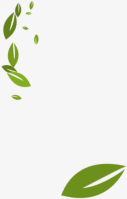 绿叶掉落漂浮免抠
