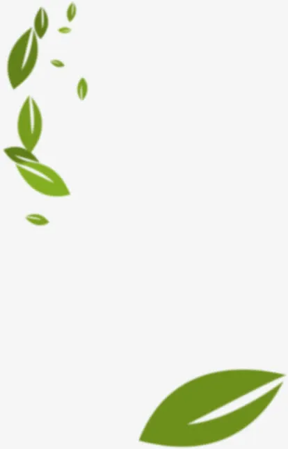 绿叶掉落漂浮免抠