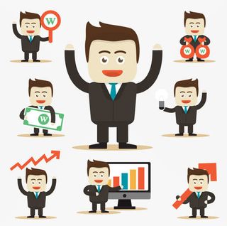 矢量金融小人免抠