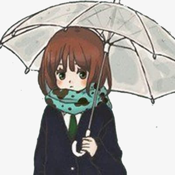 撑伞的女生免抠