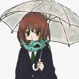撑伞的女生免抠