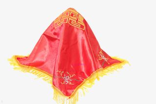 红色盖头素材免抠