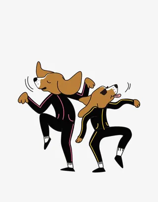 跳舞的两只狗免抠