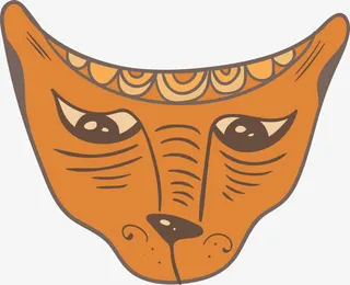 老虎面具免抠