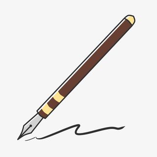 学习用品墨水钢笔珊免抠