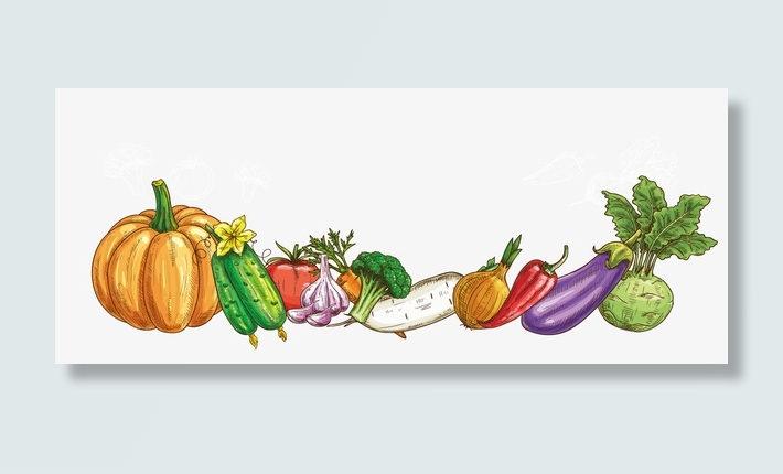 卡通各种蔬菜食材矢量图免抠