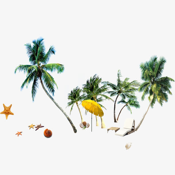 夏季海边免抠