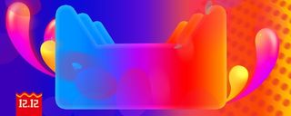 双12靓丽彩色海报背景素材高清