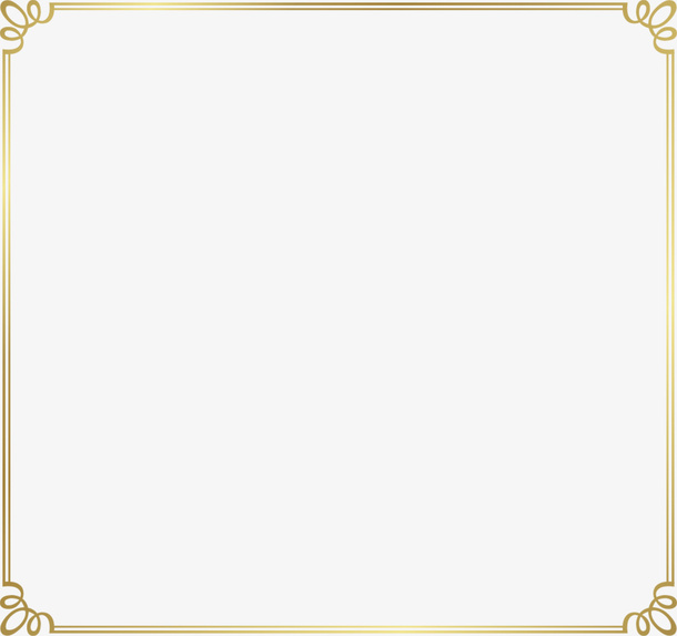 唯美金色边框免抠