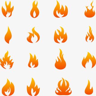 火焰，炎热的夏天免抠