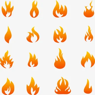 火焰，炎热的夏天免抠