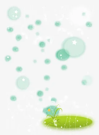 免扣背景PNG素材卡通梦幻春天光晕