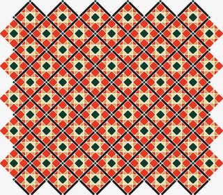 矢量喜庆红色四边形纹理免抠