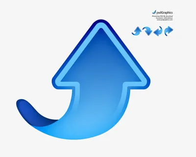 蓝色的导航箭头图标免抠