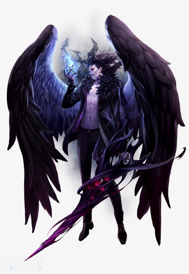 男性卡通恶魔形象游戏立绘免抠