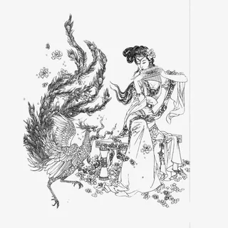 手绘古代人物免抠