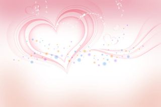 粉色爱心背景海报七夕情人节