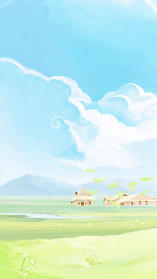 草原天空H5背景高清