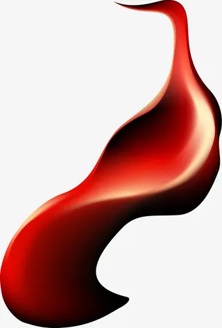 七夕情人节红色渐变装饰免抠