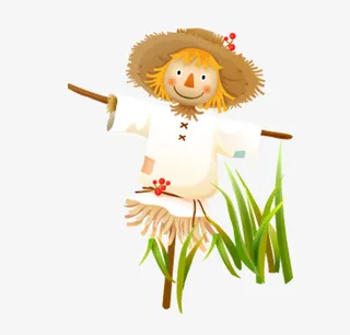 稻草人卡通素材免抠