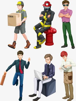 时尚职业人物设计矢量素材免抠