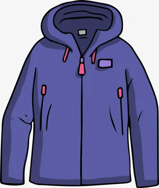 手绘蓝色衣服免抠图免抠