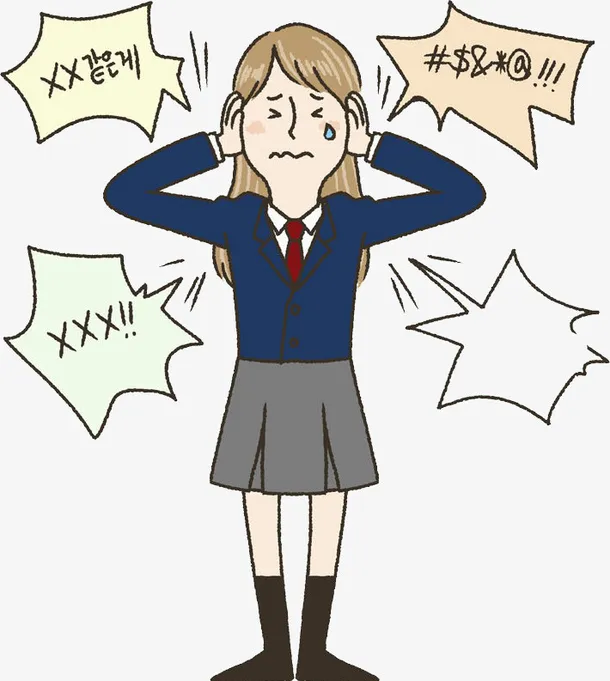水彩烦恼的女孩免抠图免抠